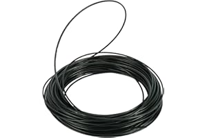AuInn 304 Stainless Steel Wire Rope Cable, Vinyl Coated, 7x7 Strand Core, 1/16" Wire Rope, 3/32" Coated OD, for Railing Decki