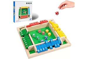 Shut The Box Game 4 Player，Shut The Box，Shu t The Boxs Game，Shutt The Bo x-Wooden Dice Board Game，Shu t The Boxx Dice Game，Sh