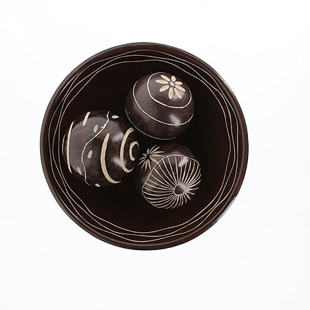 Decorative Bowl With Balls Wood Decorator Balls For Bowls 3
