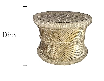 GUNEE Cane Bar Stool Mudda for Indoor/Outdoor Furnishings (Multicolour)