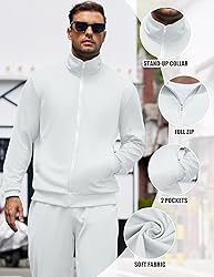 COOFANDY Mens Track Suit 2 Piece Sweat Suit Set For