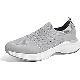 LUCKY STEP Women's Rhinestone Walking Shoes Lightweight Breathable Mesh Trainers Casual Slip On Sparkly Sneakers