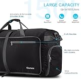 Gonex 150L Large Foldable Duffle Bag Shoes Compartment Black view 2