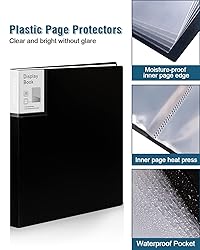 Folder with Plastic Sleeves 4 Pack 9"x12" Black