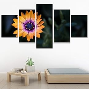 SIGNWIN 5 Panel Canvas Wall Art Flora Snapshot...