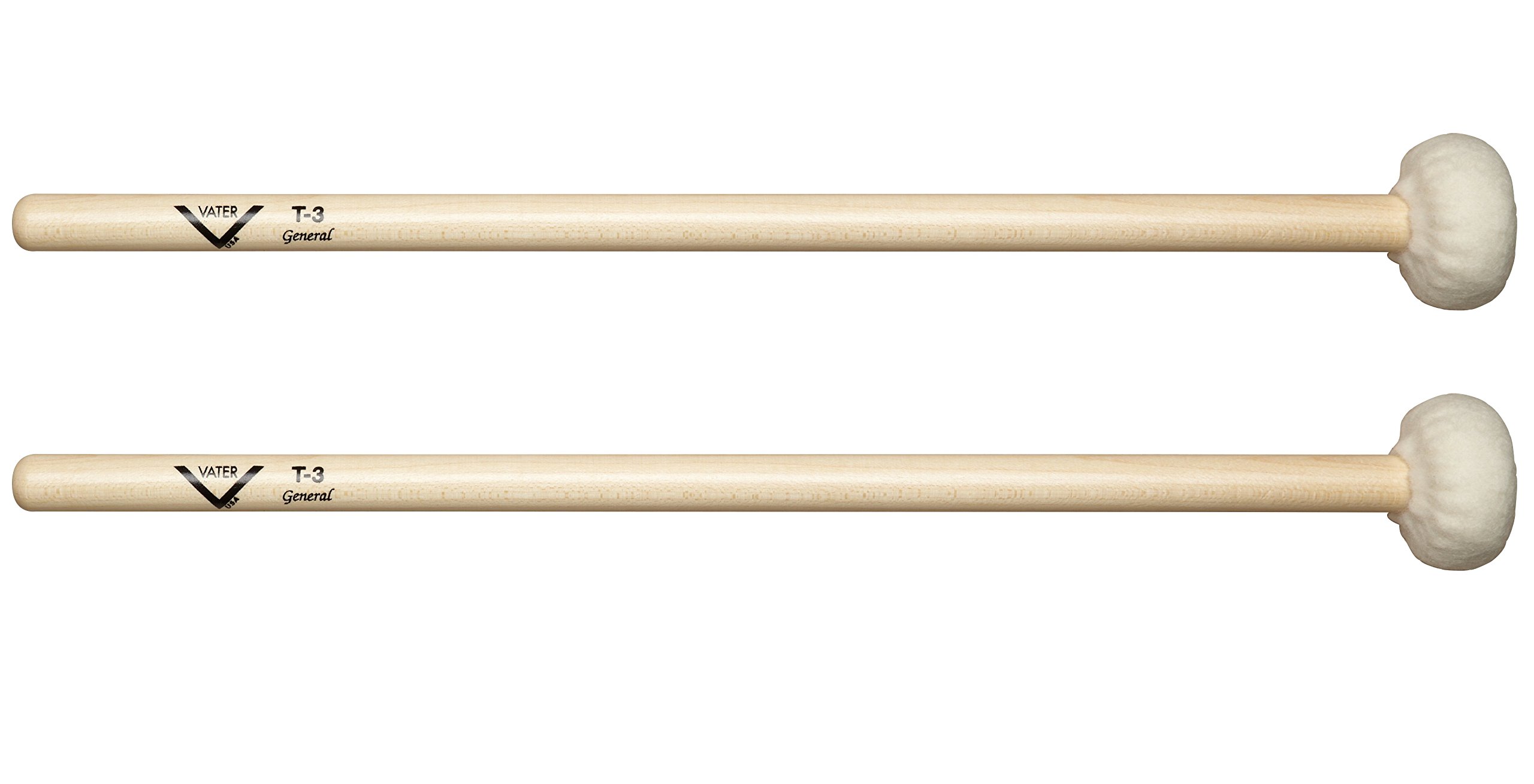 Vater Drumsticks T3 - Timpani Mallets - Straight Shaft - Straight Shaft- General Medium Soft — image 1