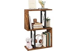 IBUYKE Desktop Bookshelf, 3-Tier Table Bookcase Shelves Storage Organizer Hutch for Office/Dorm, Solid Ability Desk Shelve UT