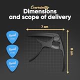 HAVENDI Capo for Guitar with 3 Picks Universal Clamp Easy to Use view 6
