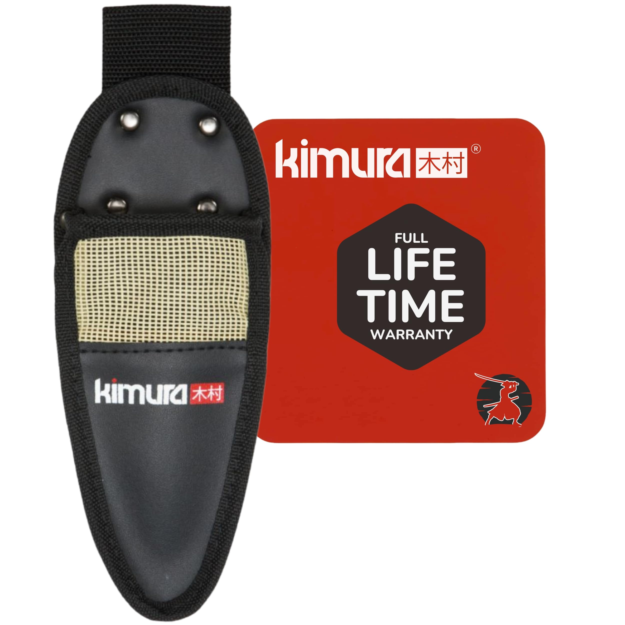 Kimura® Pro Secateurs Holster, Premium Heavy Duty PU Leather, Belt Mounted Pouch for Secateurs, Ideal for Range of Tools Including Secateurs, Pruning Shears, Scissors, Pruning Saw, Garden Clippers