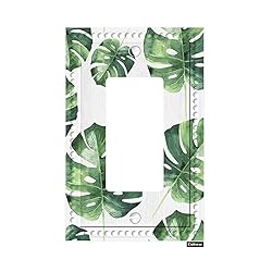 Cuitxrac Palm Leaf Single Rocker Light Switch Cover