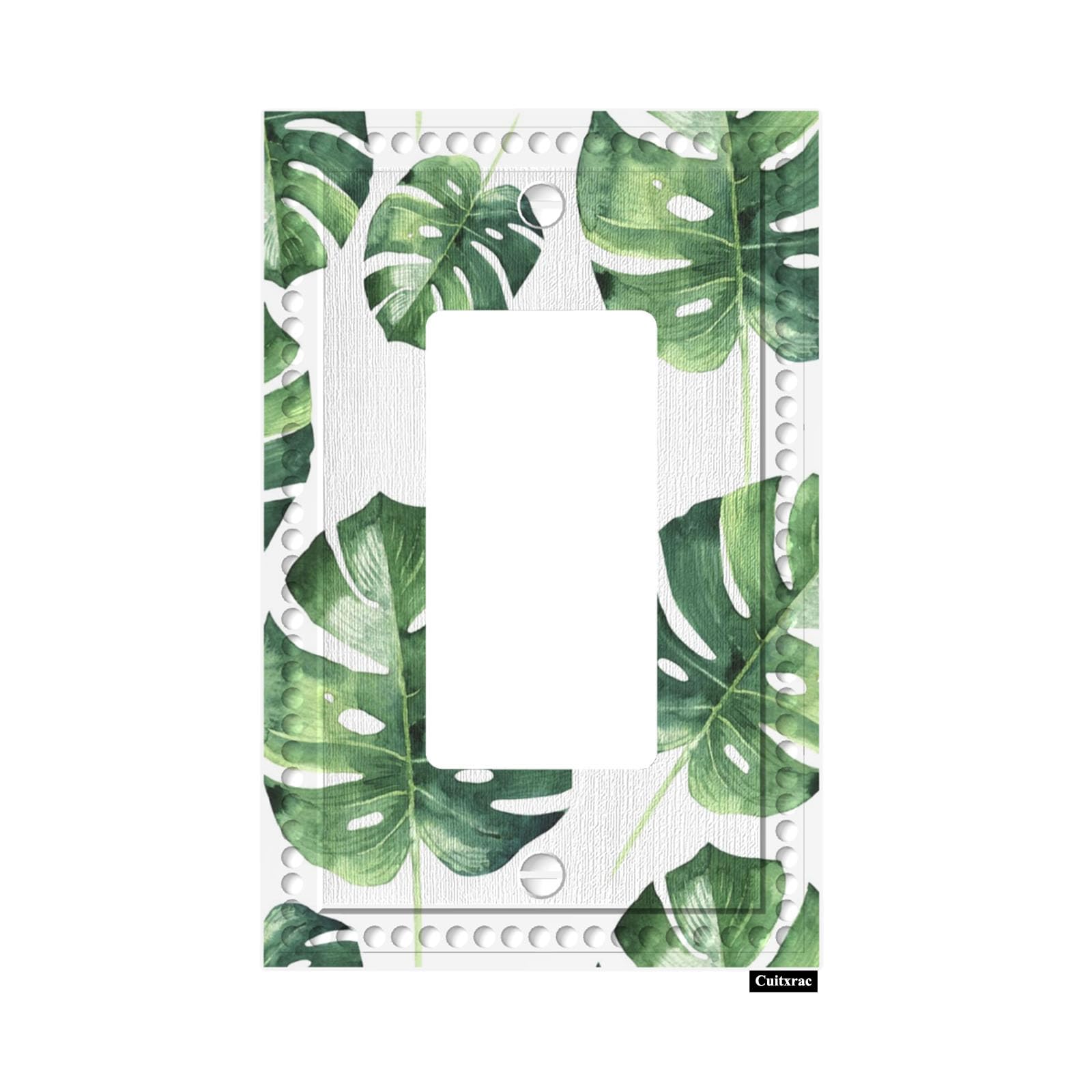 Cuitxrac Palm Leaf Single Rocker Light Switch Cover
