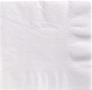 amscan White Beverage Napkin Big Party Pack, 125 Ct.