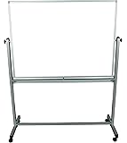 Luxor 48"W x 36"H Double Sided Magnetic Whiteboard - 1 Pack