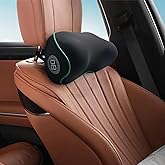 Really Soft Car Headrest Pillow, Car Pillow for Driving with Adjustable Strap, 100% Memory Foam Neck Pillow, Breathable Removable Cover & Ergonomic Design - Travel Car Neck Pillow(Lightblue Side Rope)