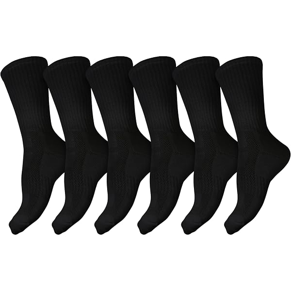Ac Basics Men's Solid Crew Socks – 3 To 12 Pairs – Athletic Work Socks, Size 10-13