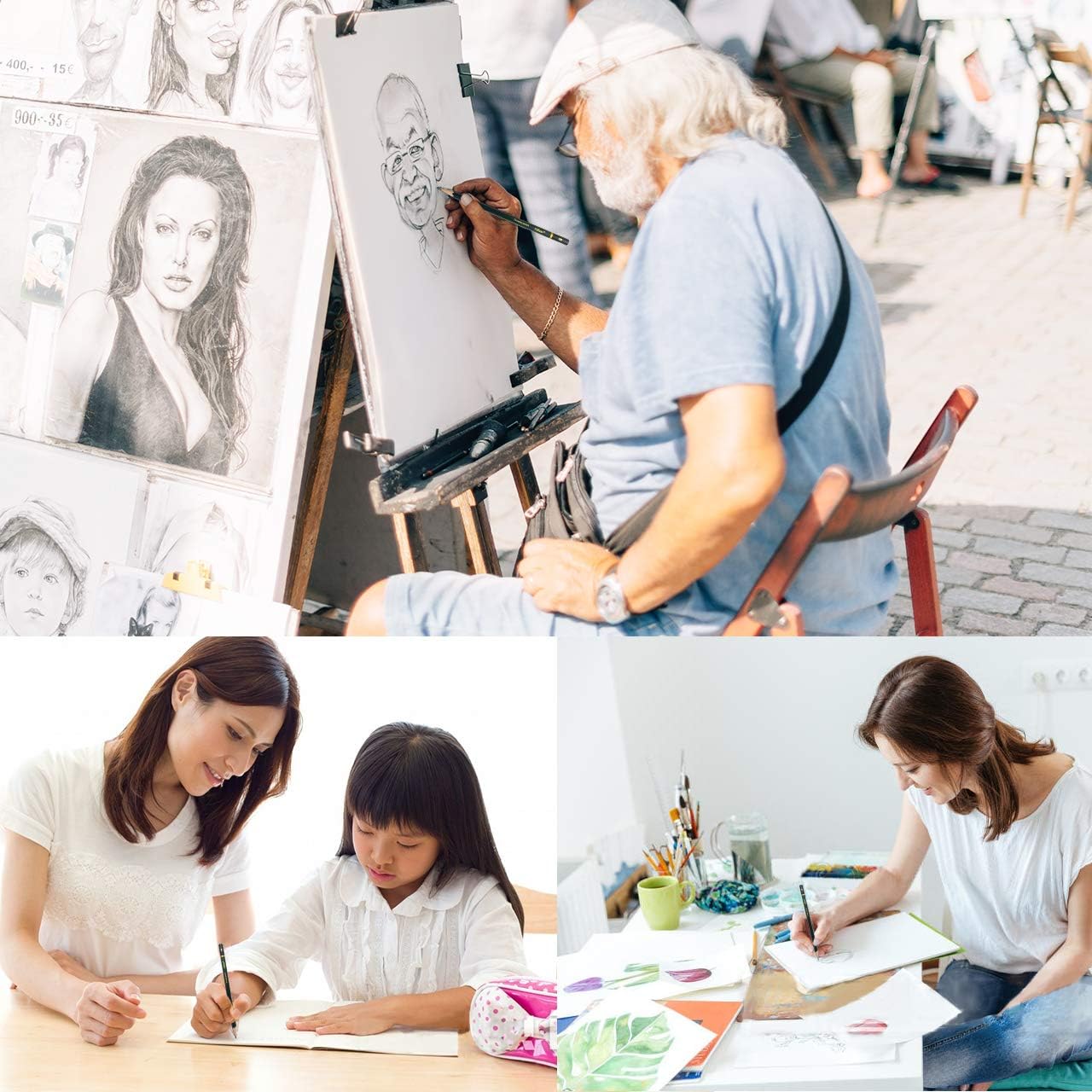 Sketching Pencil Set - 16 Pieces Bowite Drawing Sketch Pencil 8B, 7B, 6B, 5B, 4B, 3B, 2B, B, F, HB, H, 2H, 3H, 4H, 5H, 6H for Beginners Or Professional Artists. : Office Products