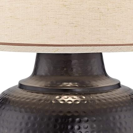 brighton hammered pot bronze table lamp