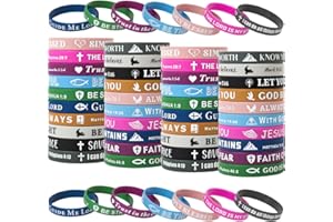 IDREAMBAND 80 Pieces Bible Verse Bracelets Inspirational Silicone Wristbands Faith Rubber Bracelets, Great Religious Christian Gifts For Men, Women, Teens，Children