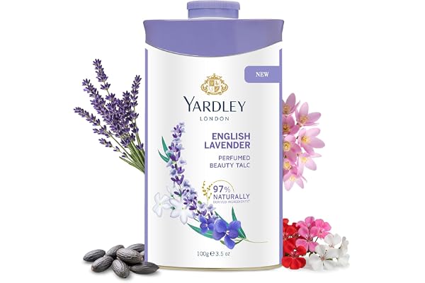 Yardley London English Lavender Perfumed Deodorizing Talc Talcum Powder 250gm