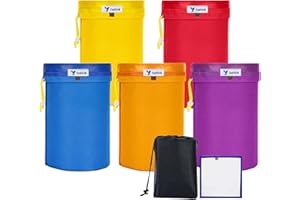 Yawlsow 1 Gallon 5 Pack Filter Bag, Filter Screen with Storage Pouch (1 Gallon 5 bags)