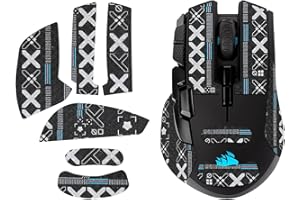 NOUKAJU Mouse Grip Tape Full Coverage for Corsair IRONCLAW RGB, Mouse Anti Slip Grip Tape,Self-Adhesive PreCut Sweat-Resistan