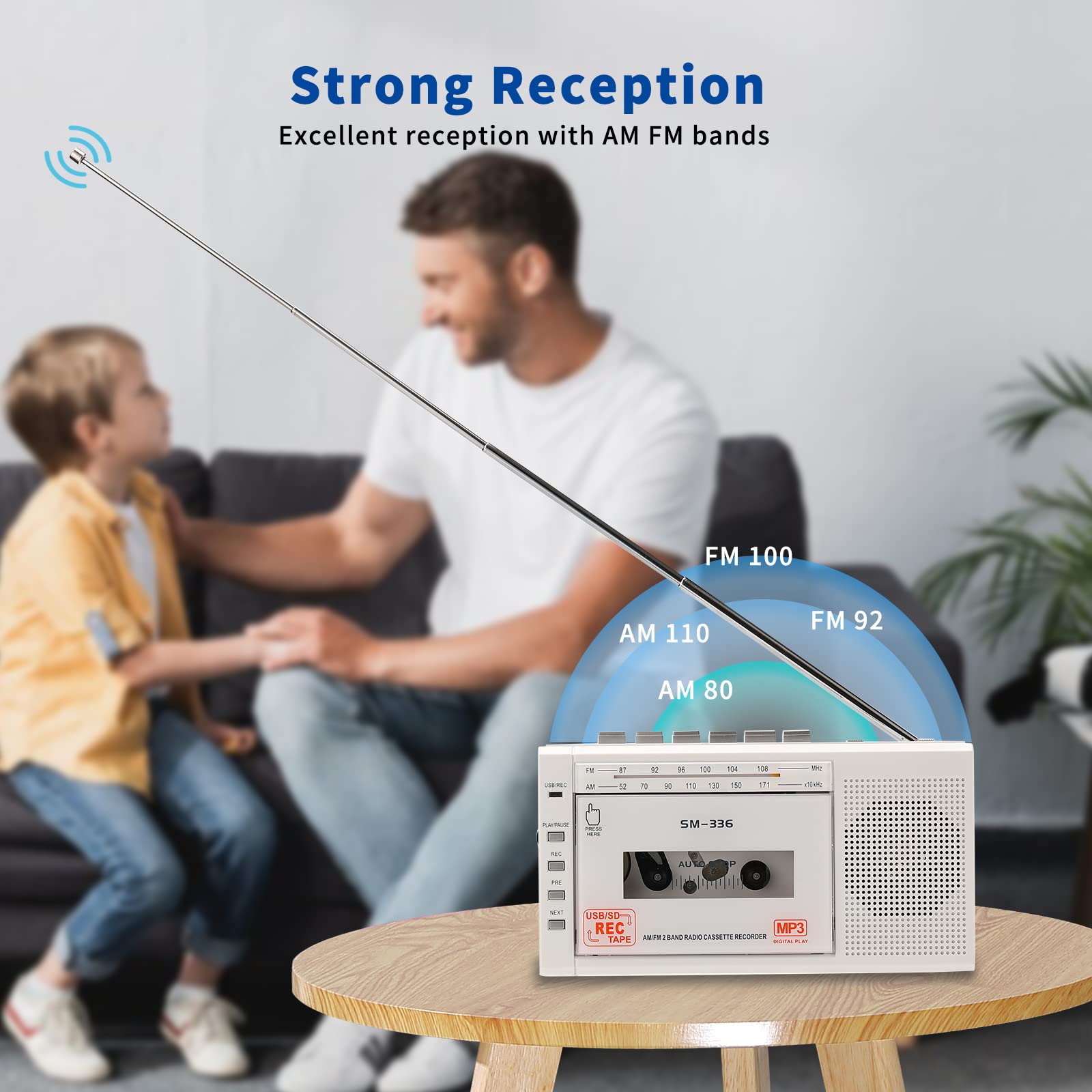 SEMIER Portable Cassette Player Recorder, Cassette To MP3 Digital