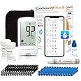 CareSens N Plus Bluetooth Blood Glucose Monitor Kit with 100 Blood Sugar Test Strips, 100 Lancets, 1 Blood Glucose Meter, 1 L