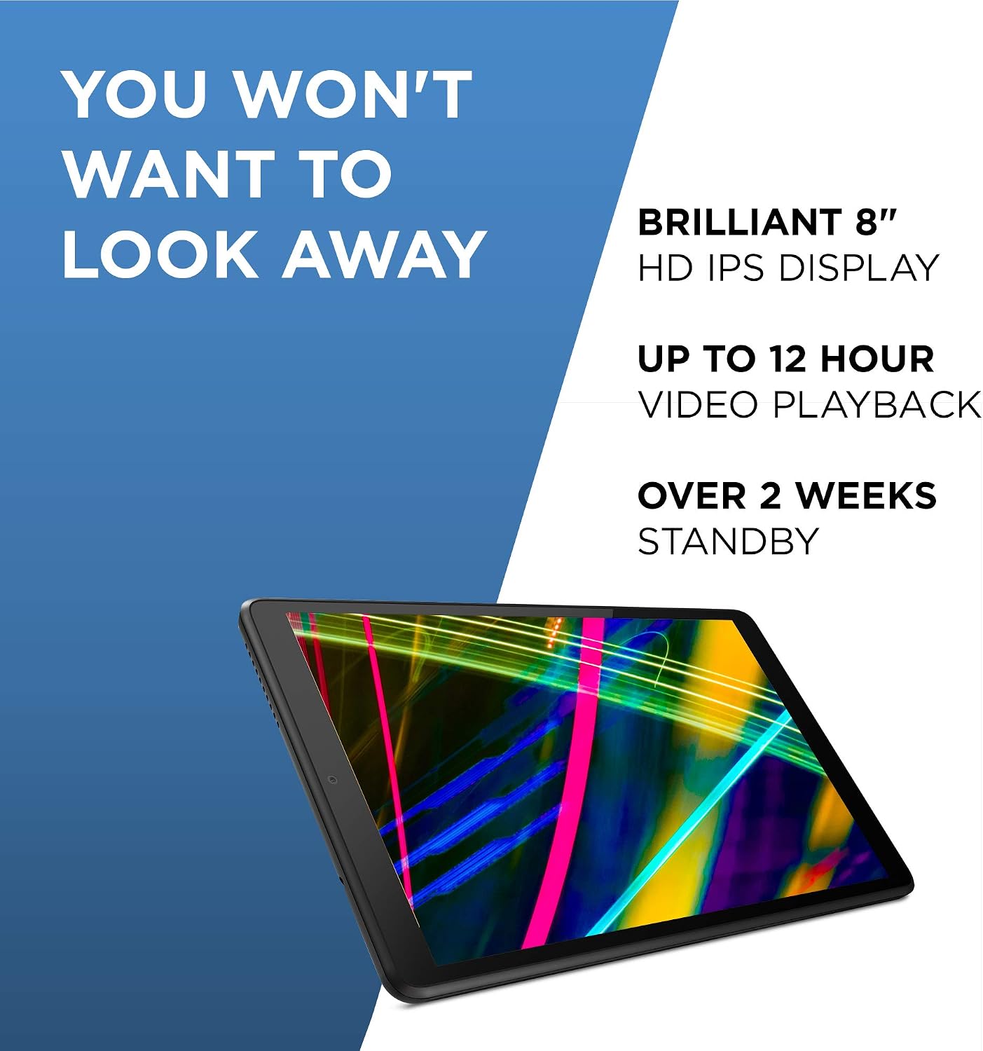 Lenovo Tab M8 8 Inch HD Tablet - (Quad Core 2.0 GHz, 2 GB RAM, 32 GB eMMC, Android Pie) - Iron Grey - Image 3