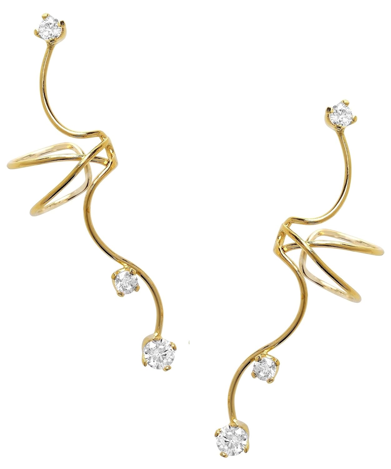 Ear Charm's Triple CZ Delicate FullEar NonPierced Ear