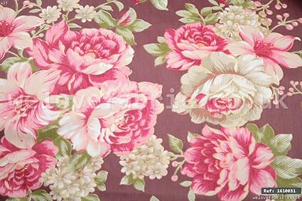Pink Roses Vintage 100% Baumwolle Stoff Pro Meter 1,6 m Breite