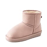 DREAM PAIRS Girls Boys Boots Kids Winter Ankle Faux