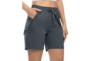 TBMPOY Women's Hiking Cargo Shorts Lightweight Quick Dry Athletic Summer Shorts Golf Travel Camping with Zipper Pockets