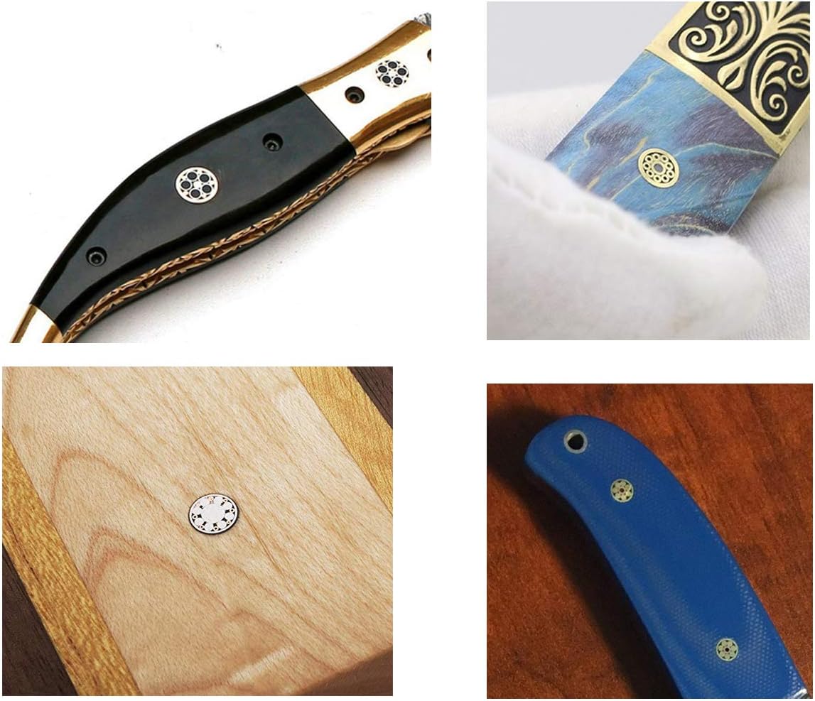 MYIW Knife Mosaic Pins Knife Handle Custom Knives Hunting Knives Pins,9.5cm (6mm) - Image 5