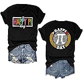 Ithalt Womens Pi Day Shirt Happy Pi Day Graphic Tshirts Math Teacher Short Sleeve Tops