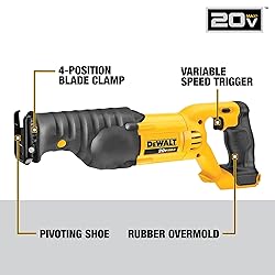 DEWALT 20V MAX Reciprocating Saw, 3,000 Strokes Per