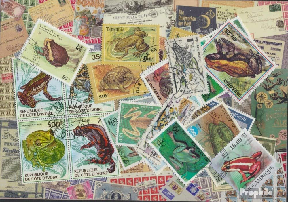 Prophila Collection Motives 25 various Frogs stamps (Stamps for collectors) Amphibians/reptiles/dinosaurs