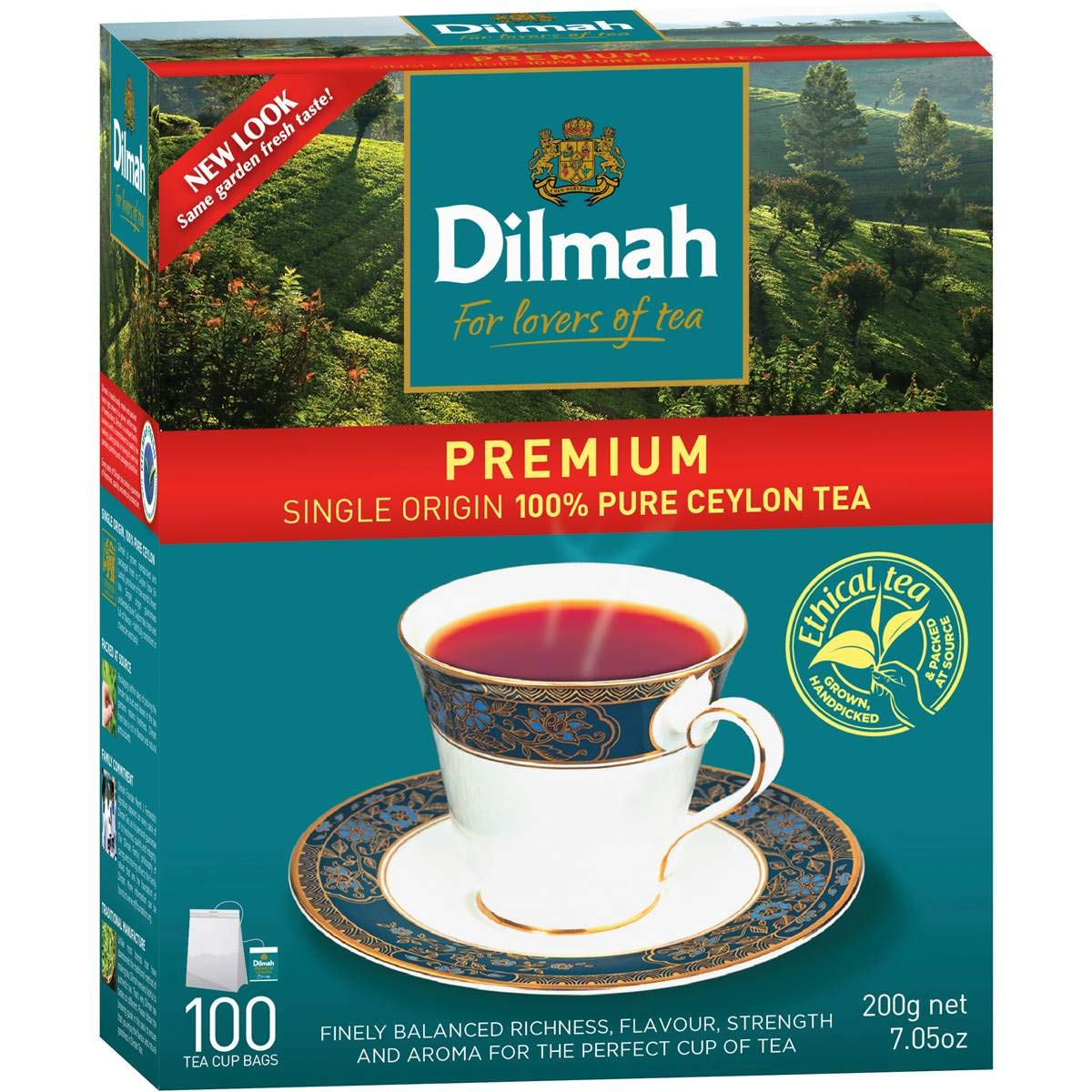 Dilmah Premium Quality 100 Pure Ceylon Tea, 100 Tea Bags Amazon.co.uk