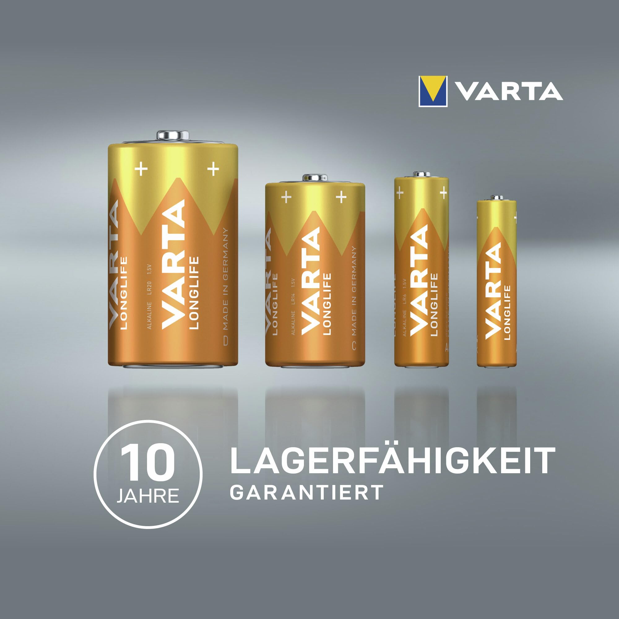 VARTA Batterien AAA, 24 Stück, Longlife, Alkaline, 1,5V, Cube, ideal für Fernbedienungen, Wecker, Radios, Wanduhren, Verpackung zu 90% recycelt, Made in Germany 7