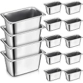 Rtteri 22 Pcs 1/9 Size 4 Inch Deep Stainless Steel Hotel Pans Set: 16 Metal Buffet Steam Table Pans with 2 Tongs & 4 Spoons – Stackable & Anti Jam, Commercial Restaurant Catering Kitchen Food Prep