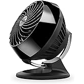 Vornado 160 Personal Air Circulator, Small Fan for Dorm, Desk, and Bedside, Powerful Personal Cooling, 2 Speed Settings, Vortex Air Circulation, Chrome Glide Bar, Multi-Directional Airflow, Black