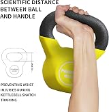 PROIRON 4kg Kettlebell Neoprene Coated Cast Iron Flat Bottom view 4