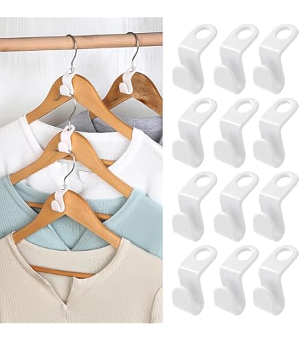 SoundZero 30 Pièces Porte-vêtements Mini Flocage - Crochets Gain De Place Pour Cintres