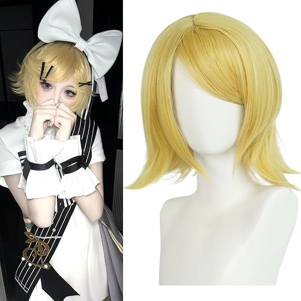 m i k a g e　ウィッグ Amazon.com: CaseEden Cosplay Wig, Vocaloid Kagamine Rin SKET