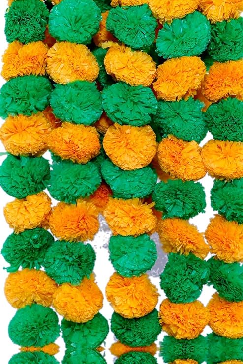 Buy Liberosis Artificial Marigold Flower Garlands For Decoration