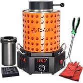 TOAUTO 5Kg PID Resistance Gold Melting Furnace TRF5000 1800W 2102&deg;F | Digital Smelting Furnace Smelter Kiln Kit for Gold Silver Copper Aluminum, Metal Recycle Home Melting Casting Tool
