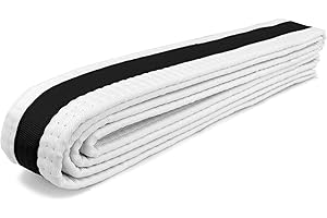 AAMA Color Belts with Black Stripe for Martial Arts - Taekwondo Karate Judo