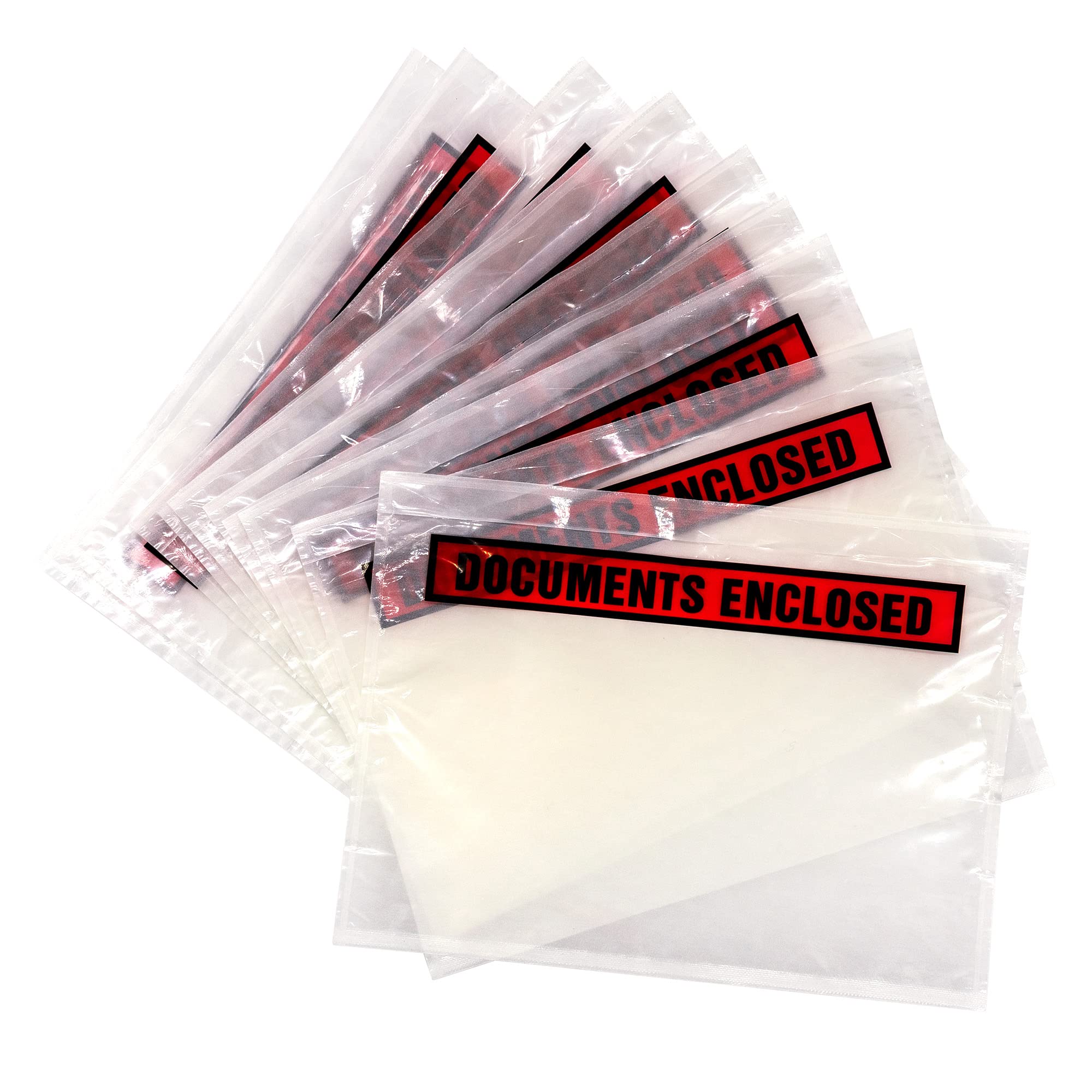Pukka Pad A5 Document Enclosed Printed Wallet Pack of 10 - Transparent Document Envelopes for Packing Slips and Shipment Information on Parcels - Strong, Tamper-Proof Polythene - 235mm x 175mm