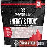 Wilderness Athlete - Energy & Focus | Energy Booster for Women & Men - Energy Drink Mix with Natural Caffeine - Low-Carb, Zero Sugar Energy Drink Powder - 30 Serving Energy Drink Packets (Cherry)