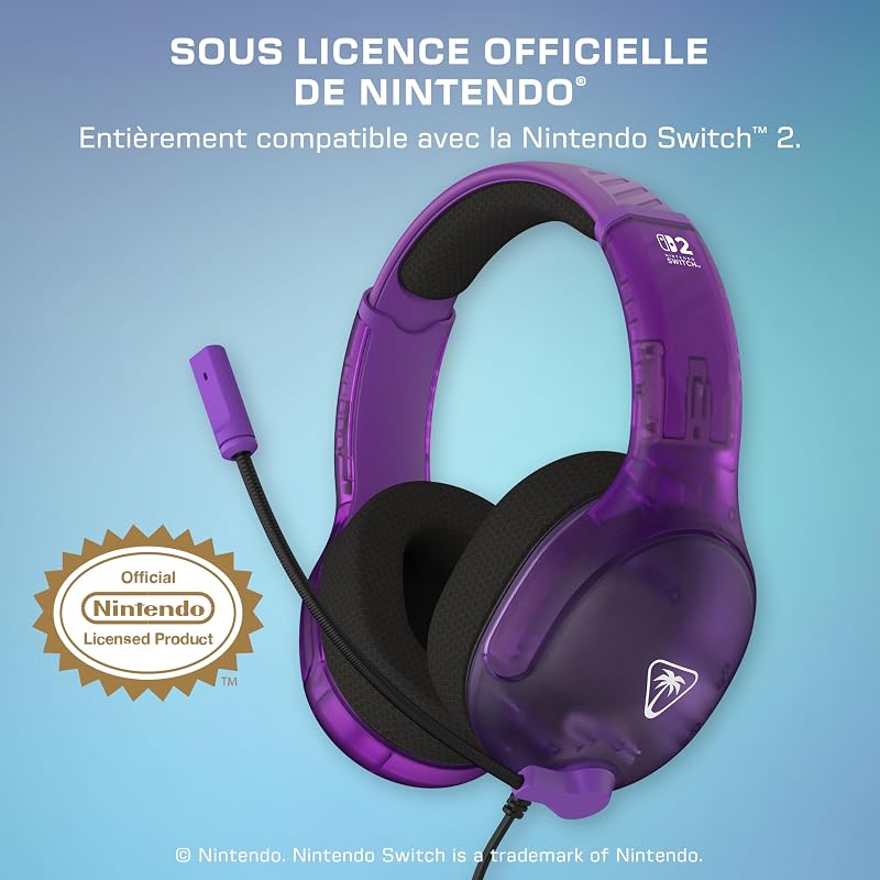 Airlite Fit Noir Anthracite Casque de Gaming Filaire sous Licence Officielle pour Nintendo Switch 2