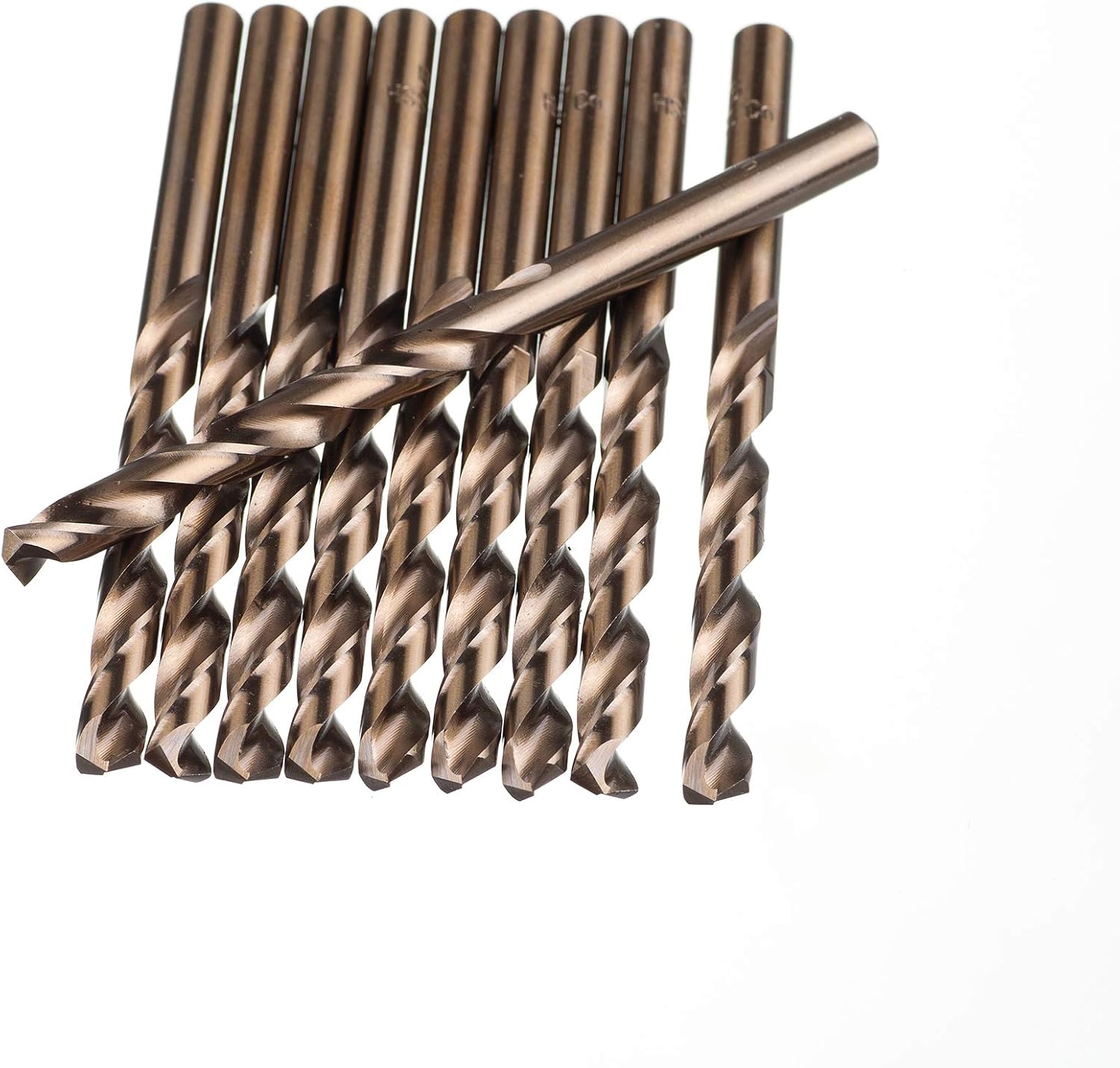 HPMAISON True 5% Cobalt Jobber Drill Bit Set, 10Pcs 6mm M35 High Speed Steel Twist Drill Bits - Image 4